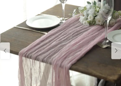 Pink table runners